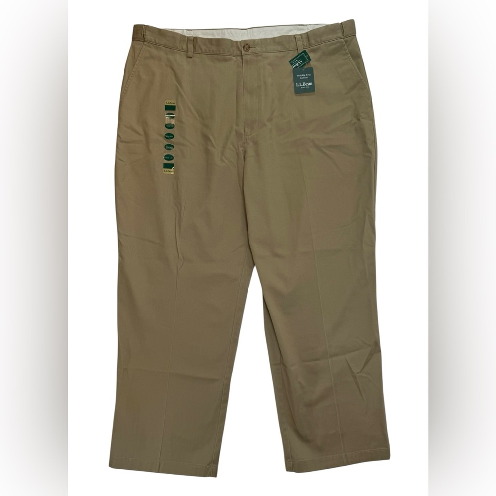 L.L.Bean 2019 Men’s Wrinkle Free Cotton Chino Pants Beige Size 44x29